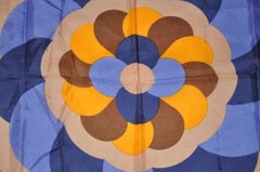 Simone (Paris) Multicolor "Floral Pinwheel" Acetate Scarf