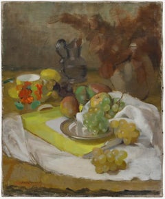 Simone Perrault - 20th Century Oil, Still Life with Grapes