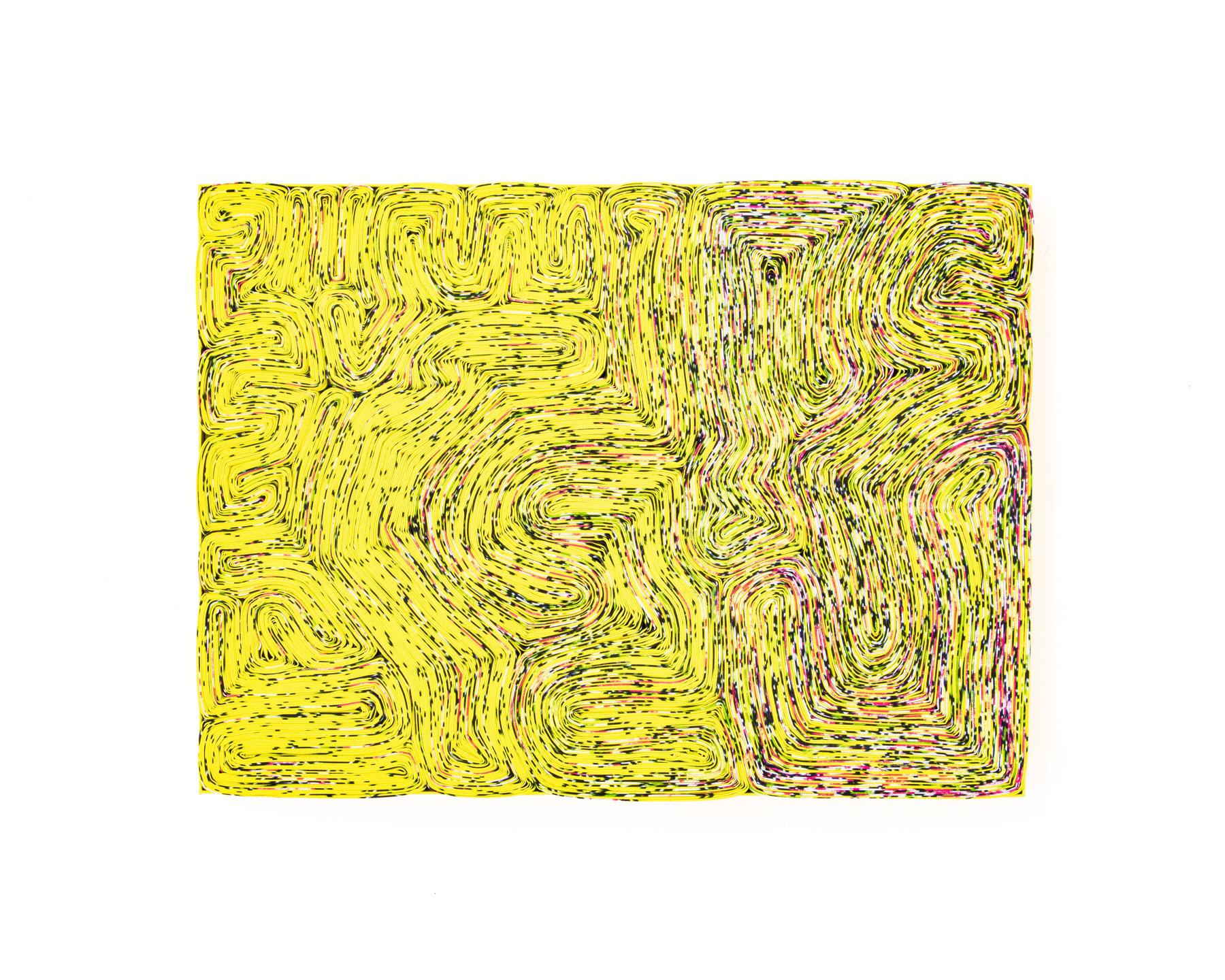 Small Wall Piece - Yellow - Mixed Media Art by Simone Post