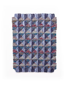 Woven Wall Tapestry - Blue Waffle