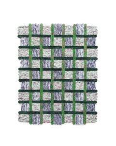 Woven Wall Tapestry - Green Checkered