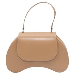 Simone Rocha Beige Leather Bean-Shaped Handbag