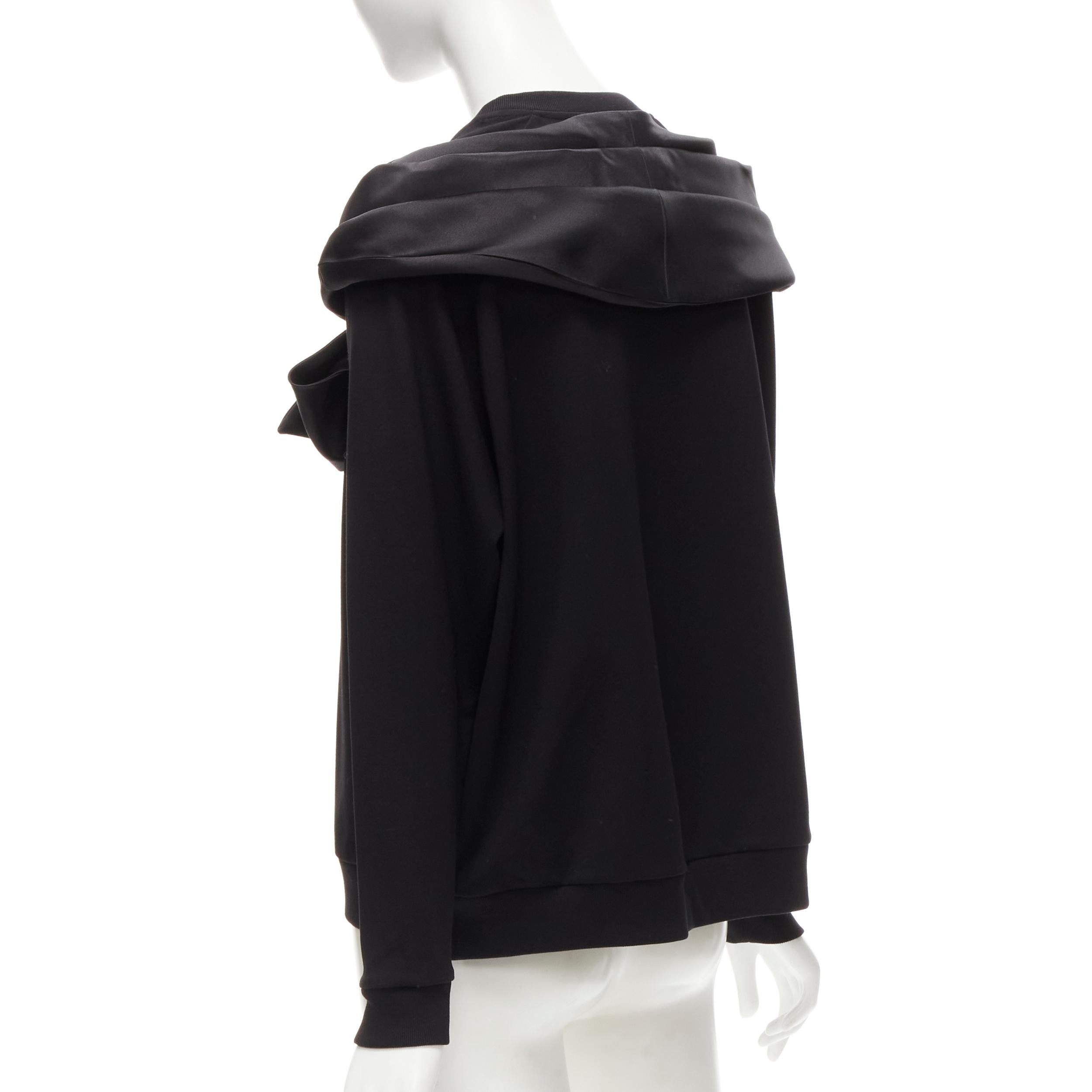 SIMONE ROCHA black bow tie sash oversized pullover sweatshirt XXS 1