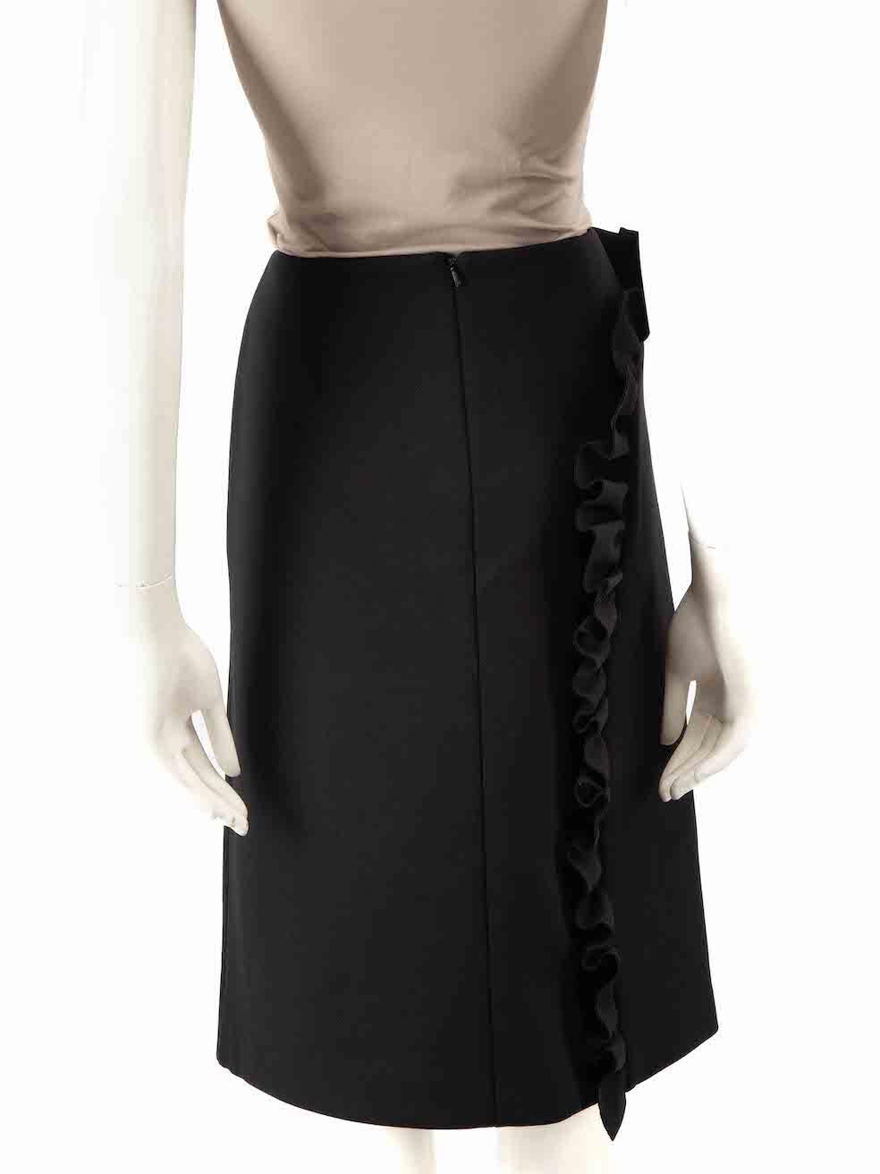 Noir Simone Rocha jupe noire ornée de volants, taille M en vente