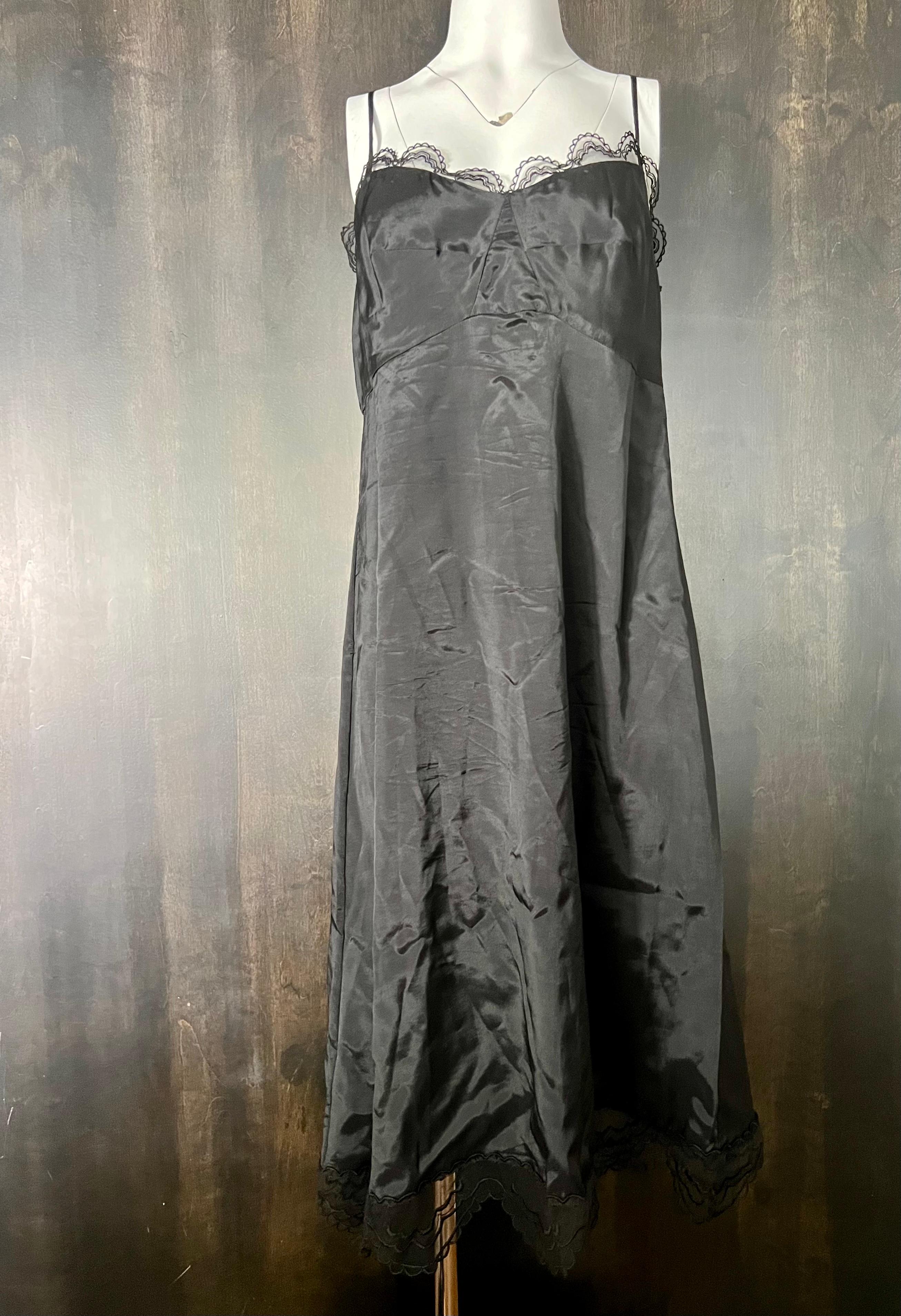 Simone Rocha Black Floral Midi Dress, Size 12 For Sale 2
