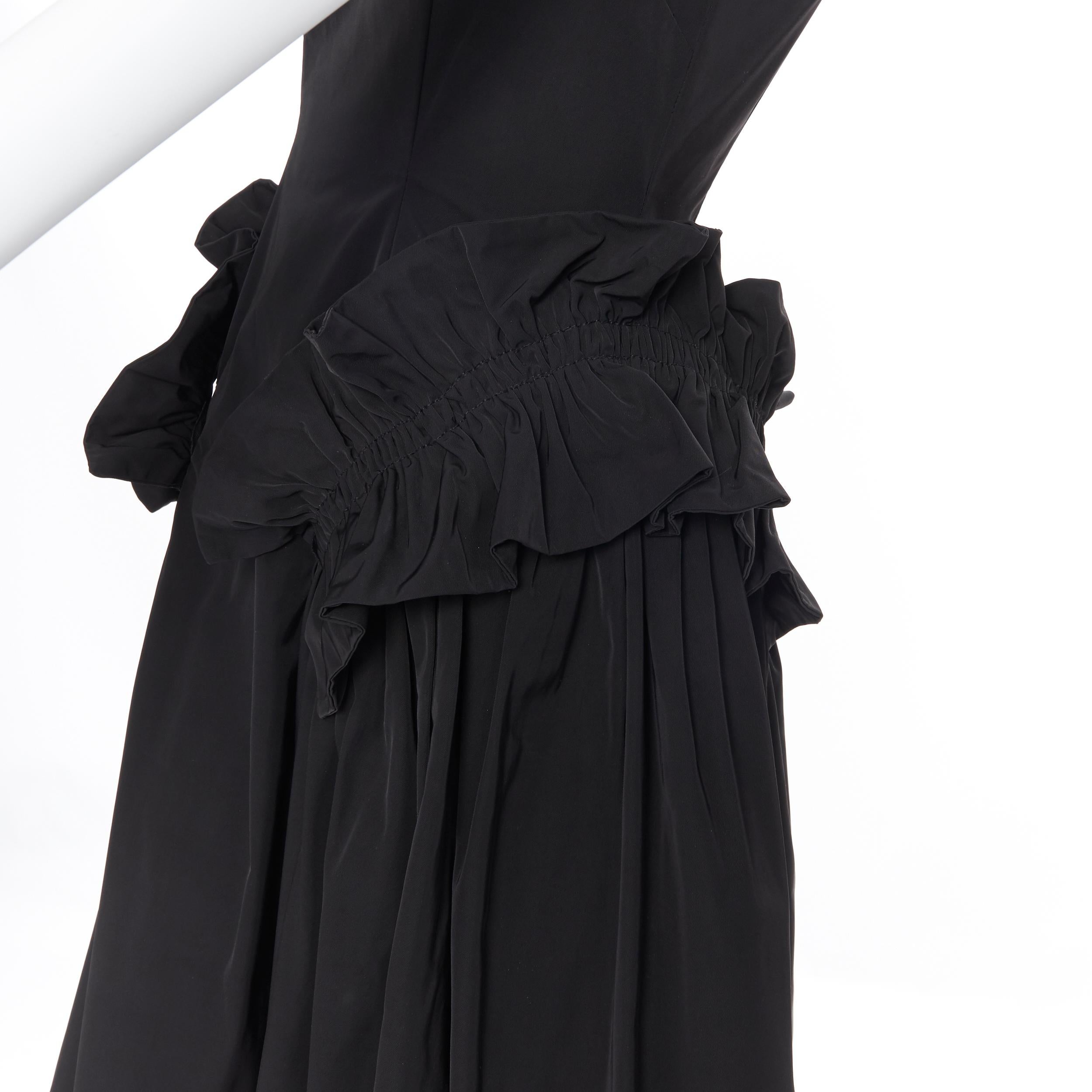 SIMONE ROCHA black gathered ruffle dropped waist flared hem cocktail dress UK6 S
Brand: Simone Rocha
Designer: Simone Rocha
Model Name / Style: Flared dress
Material: Polyester
Color: Black
Pattern: Solid
Closure: Zip
Extra Detail: Ruffle waist.