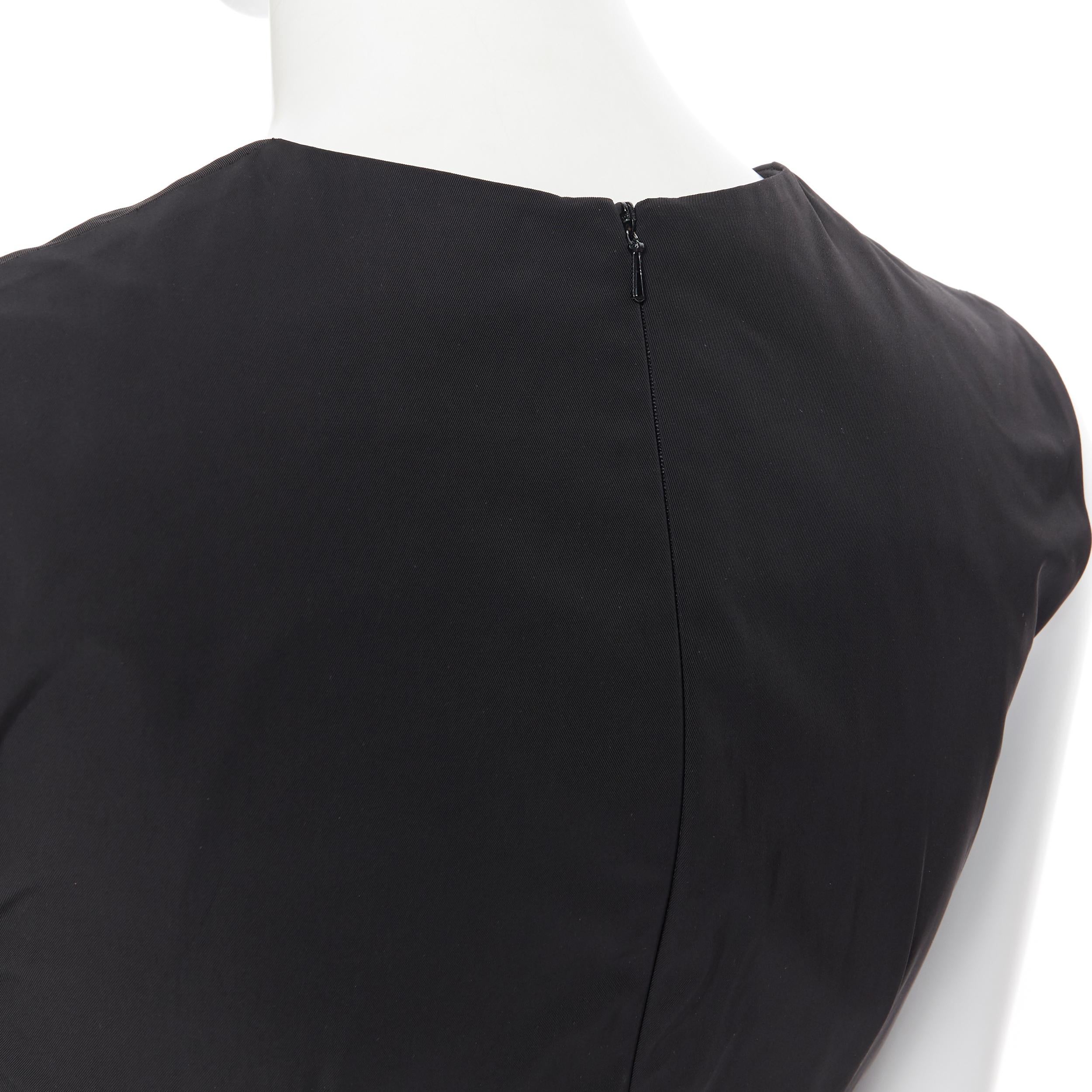 SIMONE ROCHA black gathered ruffle dropped waist flared hem cocktail dress UK6 S 2
