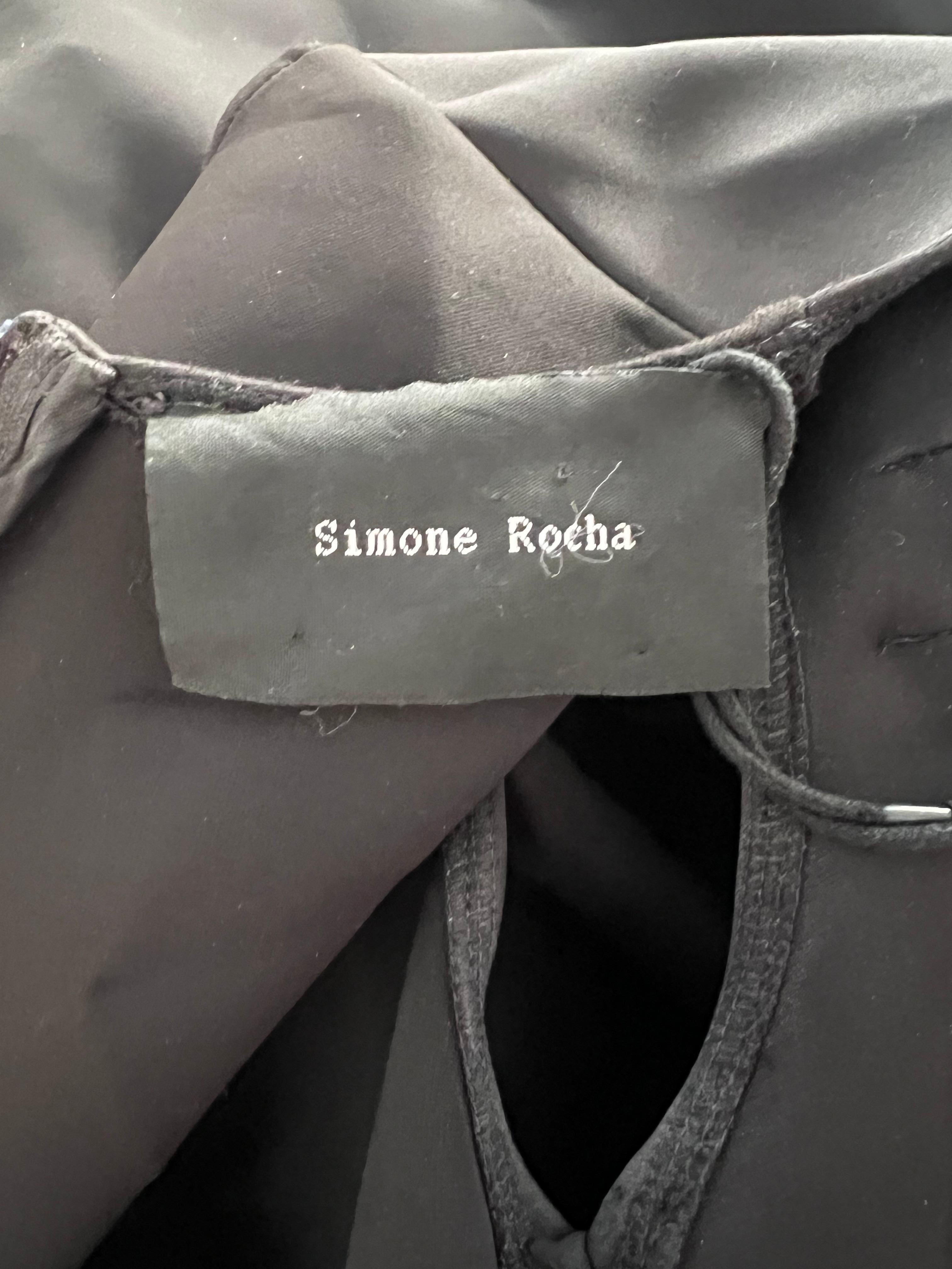 Simone Rocha Black Mini Dress, Size 10 For Sale 3