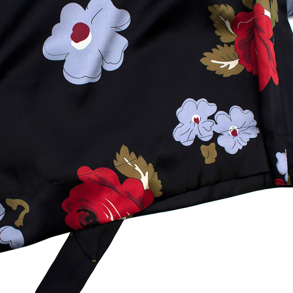 Simone Rocha Black Multi-coloured Floral Pattern Dress - Size US 8 In Excellent Condition For Sale In London, GB