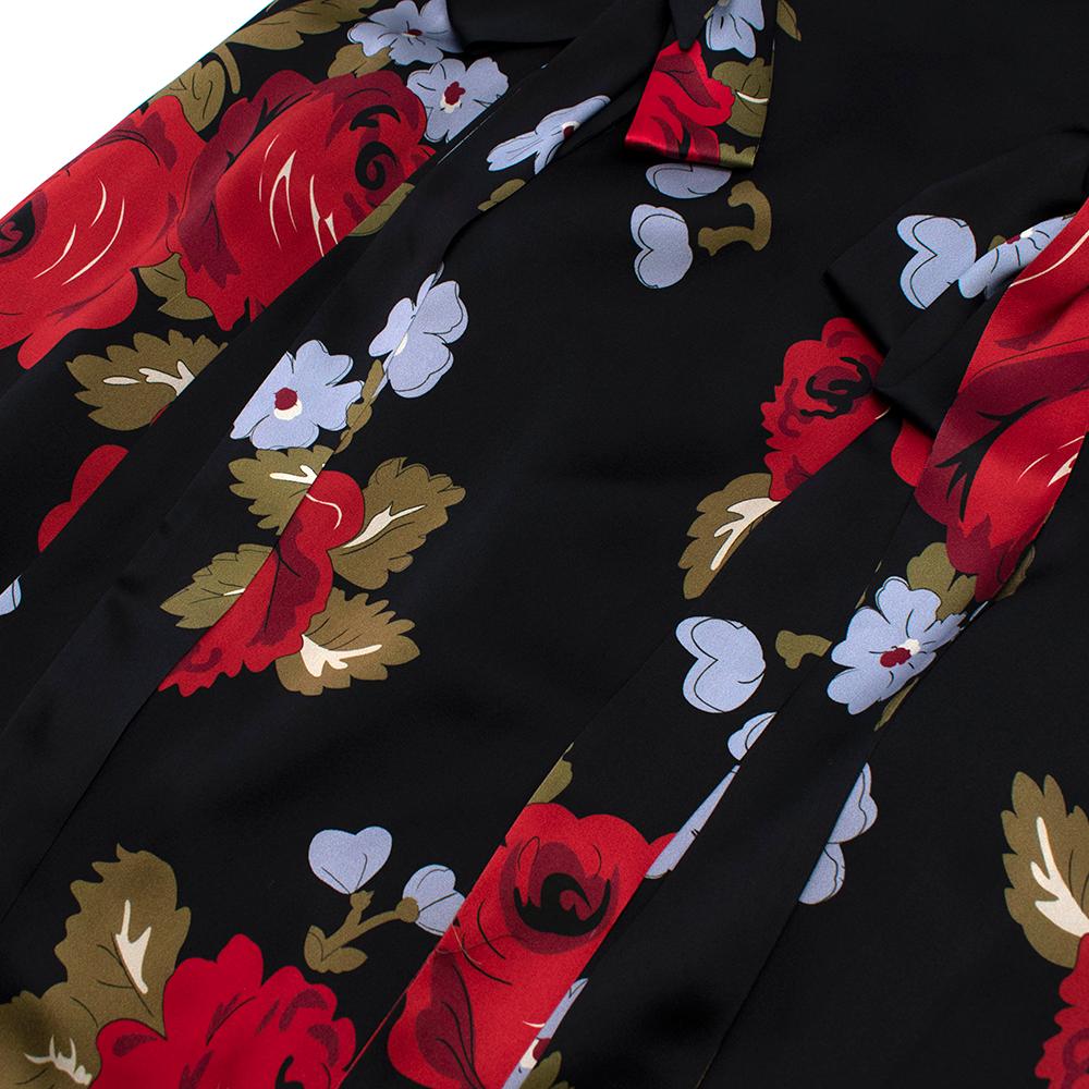 Women's or Men's Simone Rocha Black Multi-coloured Floral Pattern Dress - Size US 8 For Sale