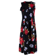 Simone Rocha Black Multi-coloured Floral Pattern Dress - Size US 8