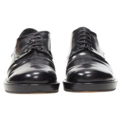 SIMONE ROCHA black polished leather perspex heel  oxford brogue EU38