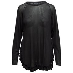 Simone Rocha Black Ruffle-Trimmed Sweater