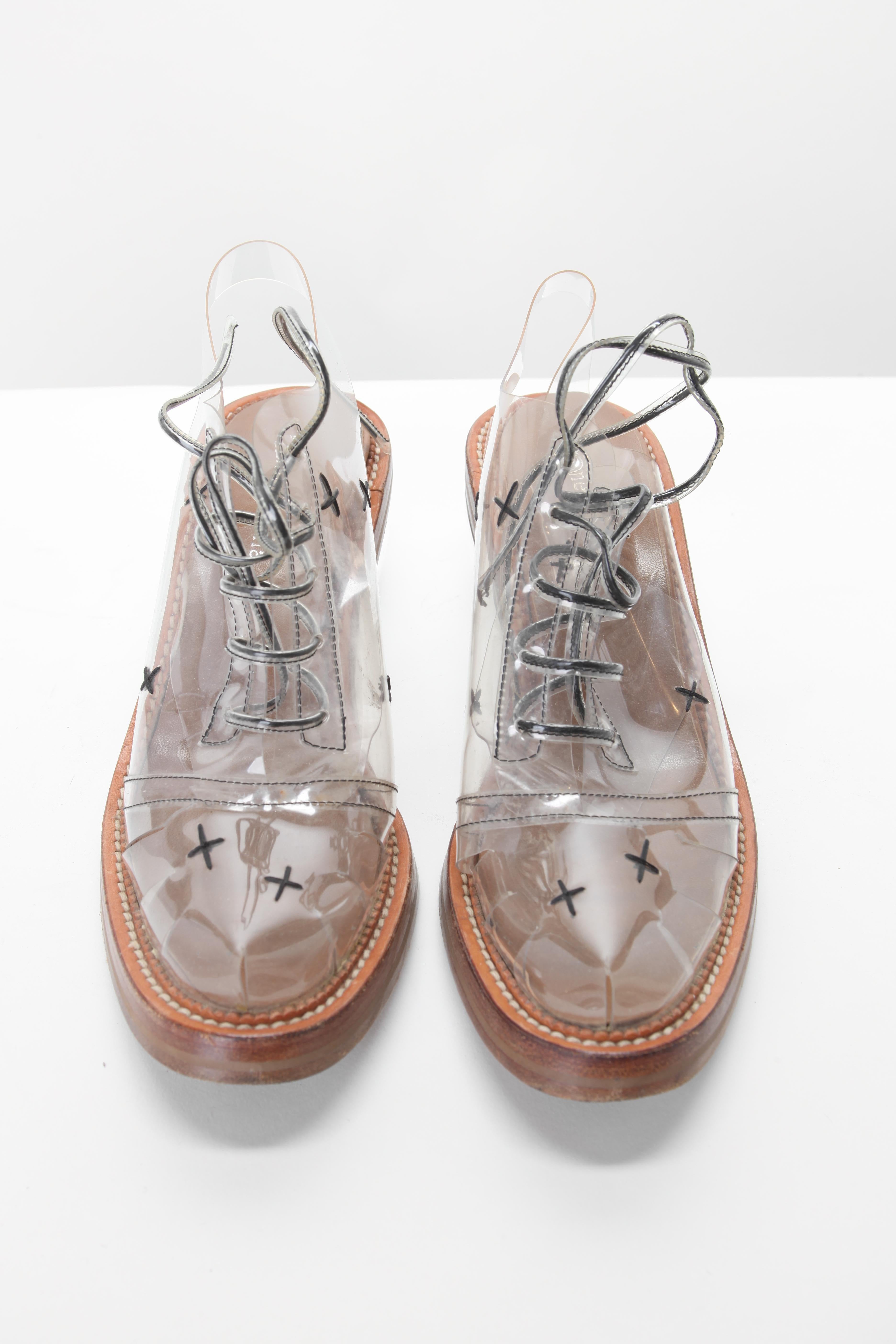 Gris Simone Rocha - Chaussures Oxford transparentes « Cindy Rella » EU 39 en vente