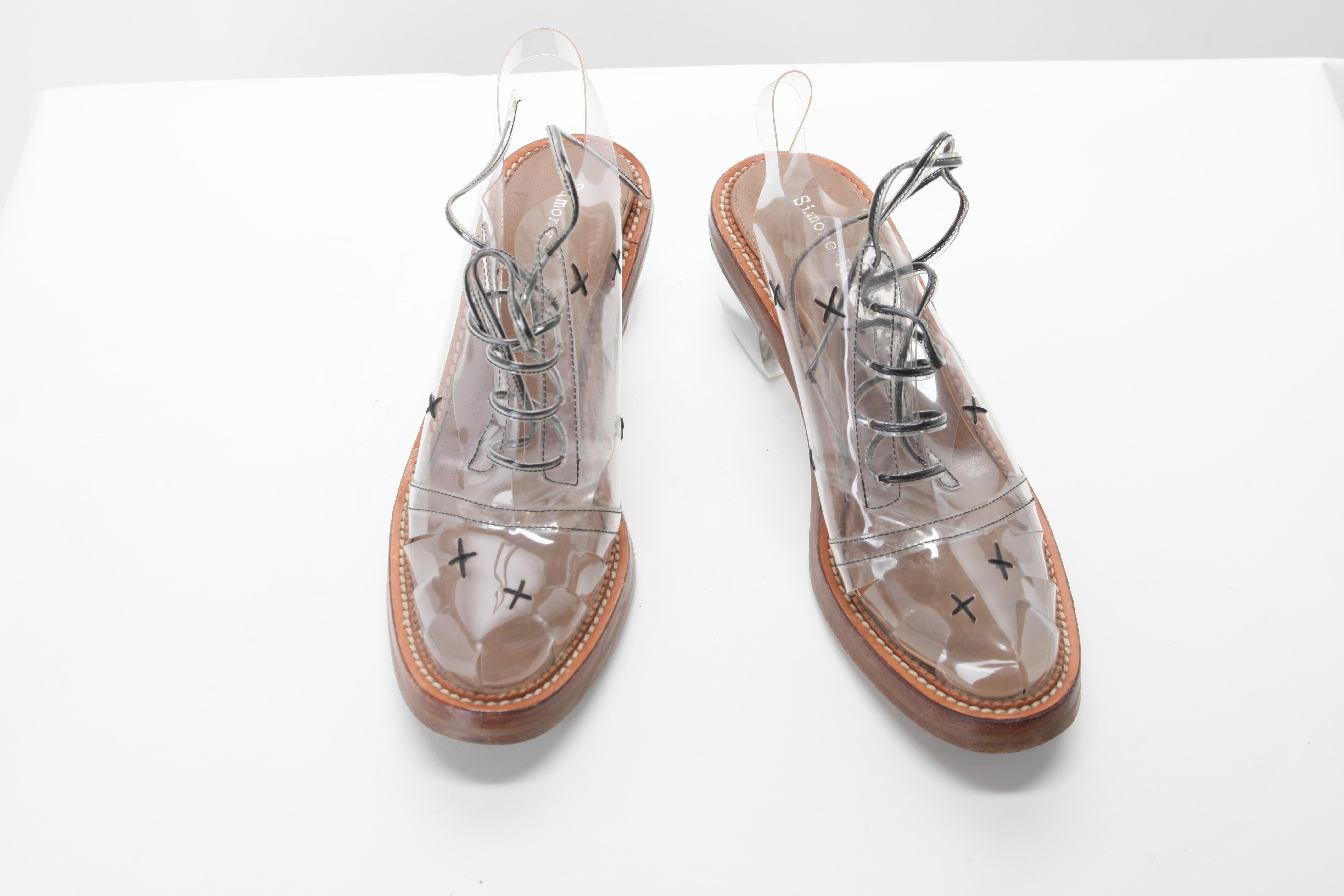 Simone Rocha - Chaussures Oxford transparentes « Cindy Rella » EU 39 Bon état - En vente à New York, NY