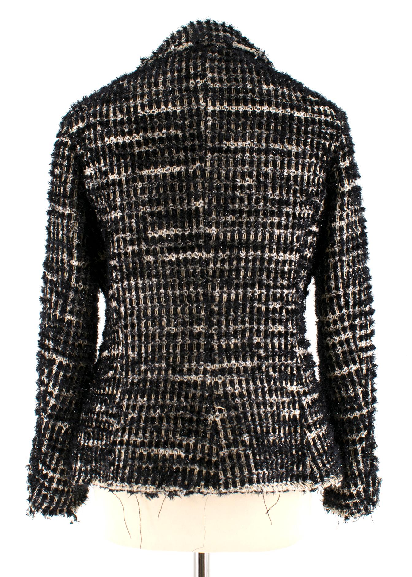 Simone Rocha Crystal-Embellished Metallic Tweed Jacket - Size US6 1