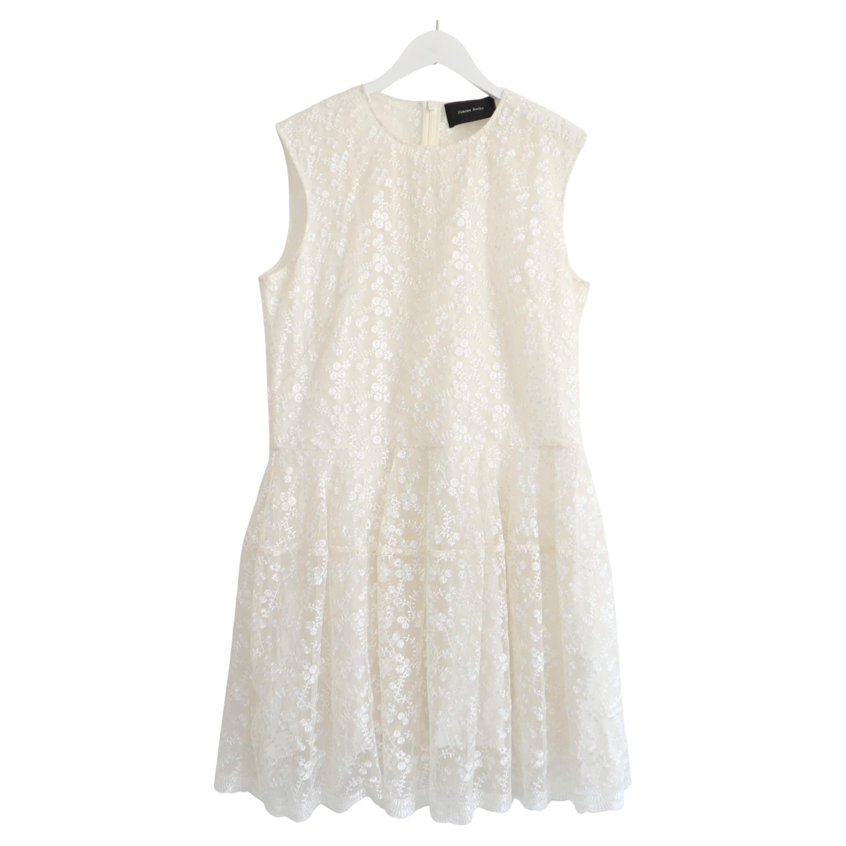 Simone Rochas - Robe à jupe bulle brodée en vente