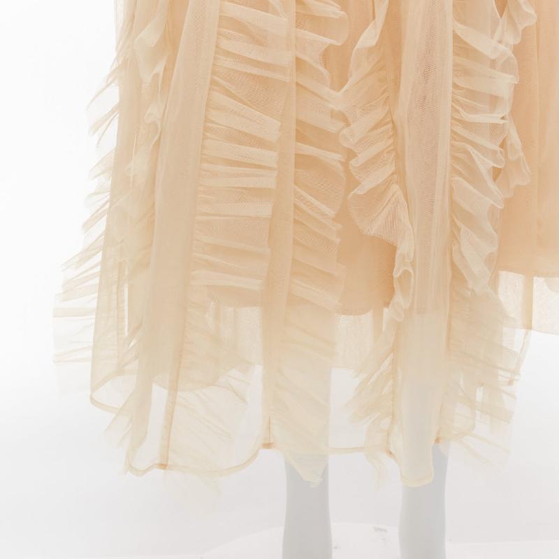 SIMONE ROCHA H&M nude ruffle pleats layered tulle midi skirt FR36 S
Reference: BSHW/A00040
Brand: Simone Rocha
Collection: H&M
Material: Tulle
Color: Nude
Pattern: Solid
Closure: Zip
Lining: Nude Fabric
Extra Details: Zip back.
Made in: