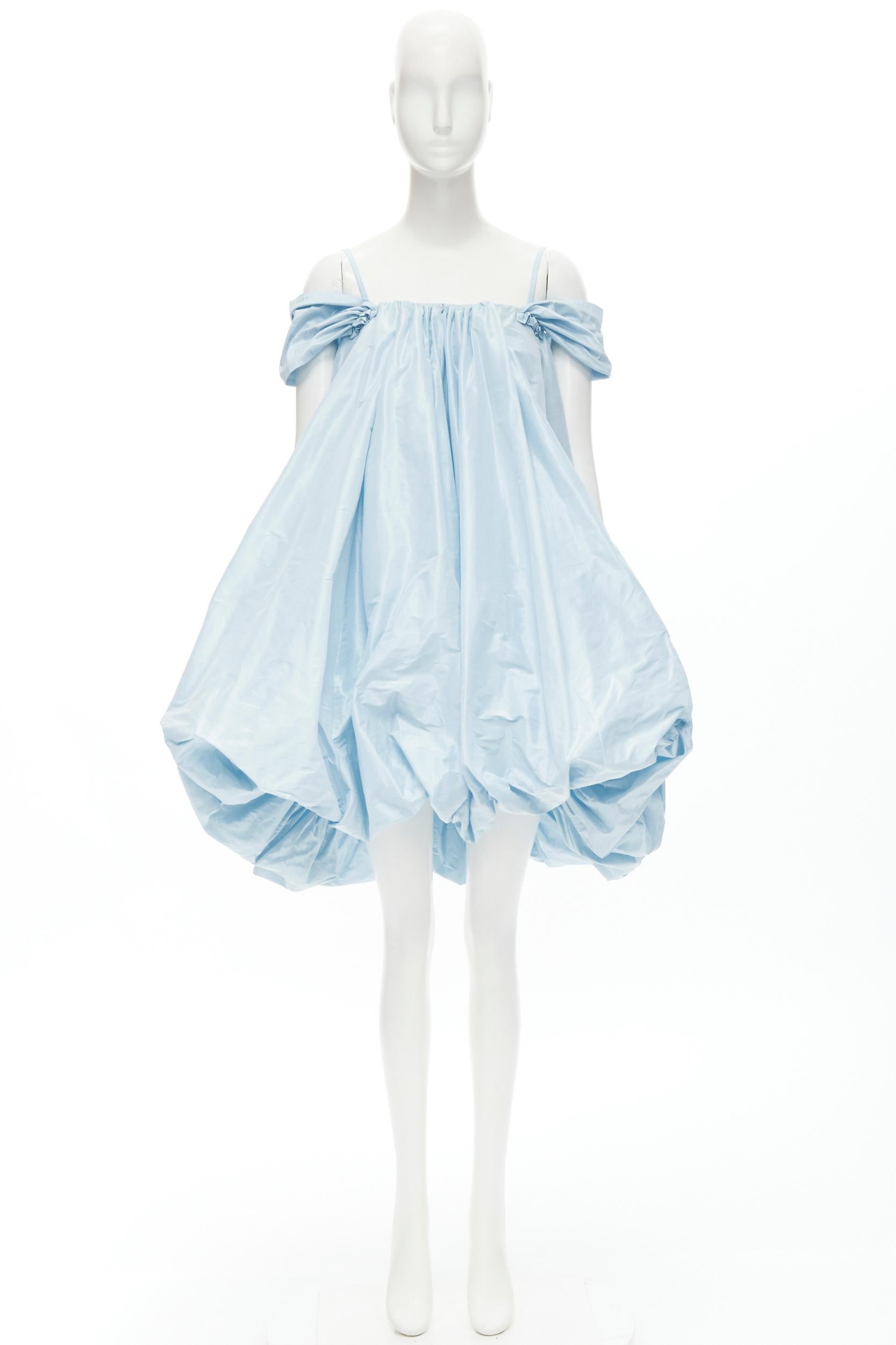 SIMONE ROCHA light blue polyester voluminous bubble puffball skirt dress UK8 S 2