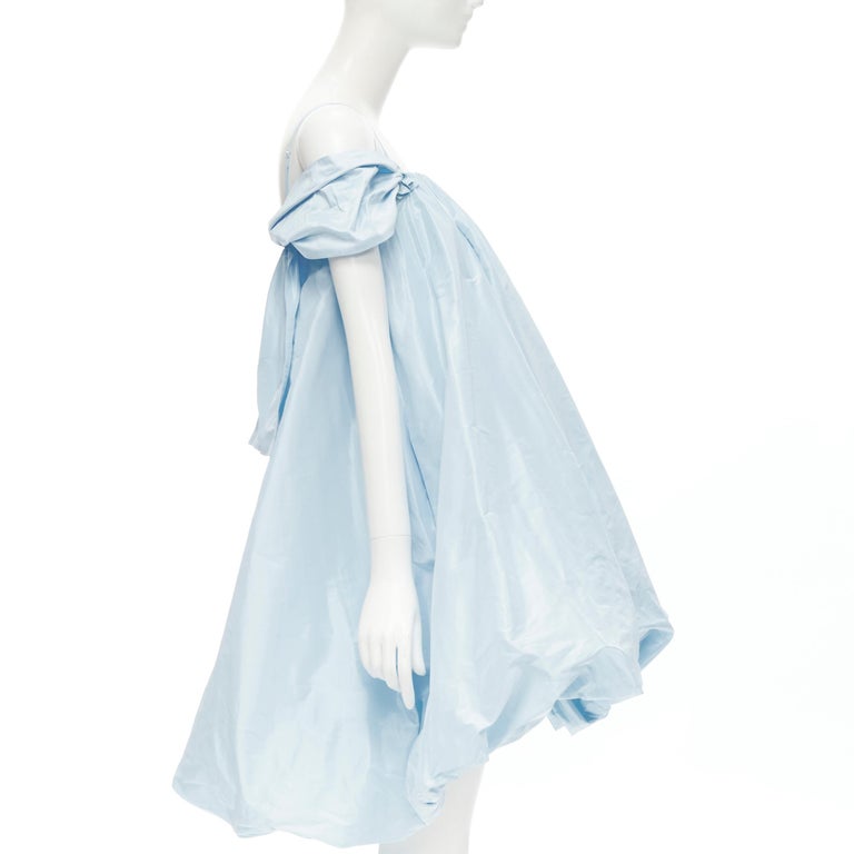 SIMONE ROCHA light blue polyester voluminous bubble puffball skirt dress  UK8 S at 1stDibs | puff ball skirt, blue puffball dress, simone rocha  velvet dress
