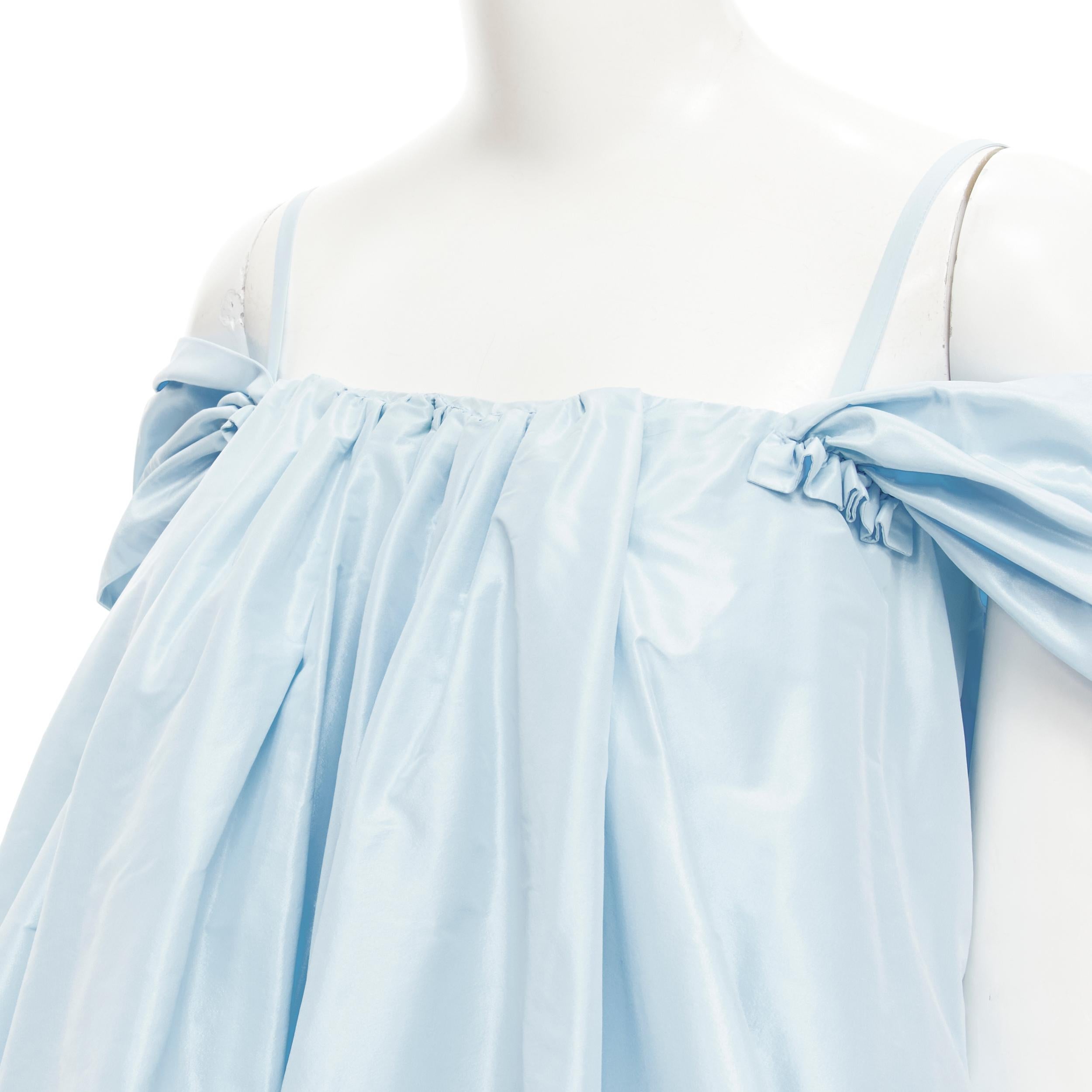 SIMONE ROCHA light blue polyester voluminous bubble puffball skirt dress UK8 S In Excellent Condition In Hong Kong, NT