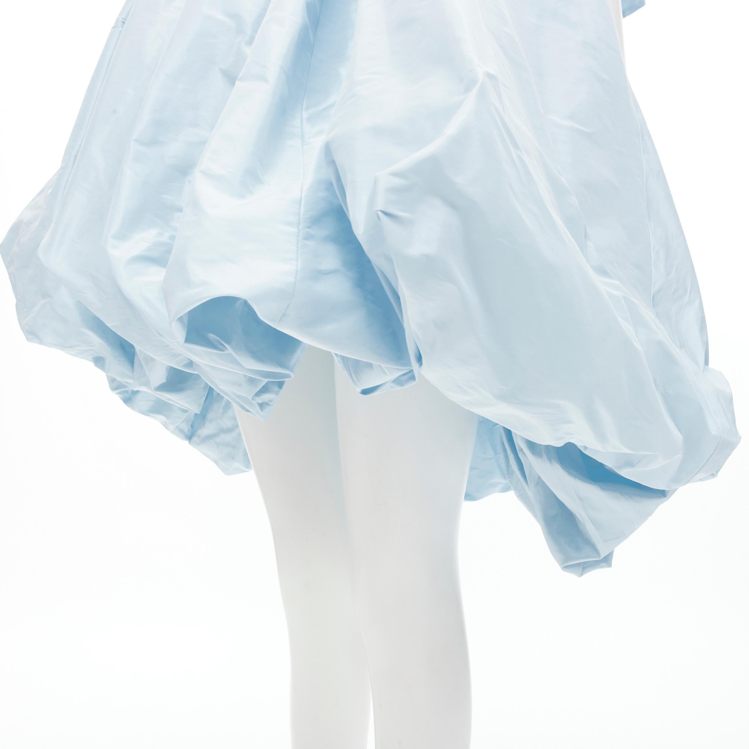 Women's SIMONE ROCHA light blue polyester voluminous bubble puffball skirt dress UK8 S