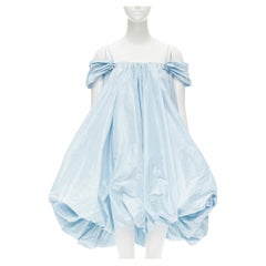 SIMONE ROCHA light blue polyester voluminous bubble puffball skirt dress UK8 S