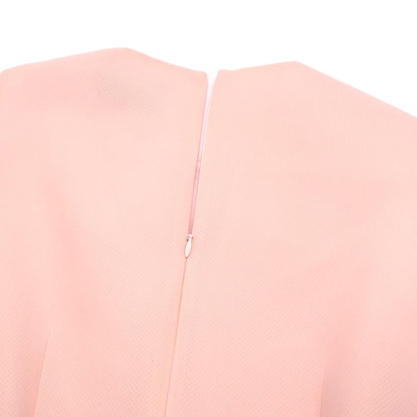 Simone Rocha Pink Neoprene Asymmetrical Ruffled Dress - Size US 10 2