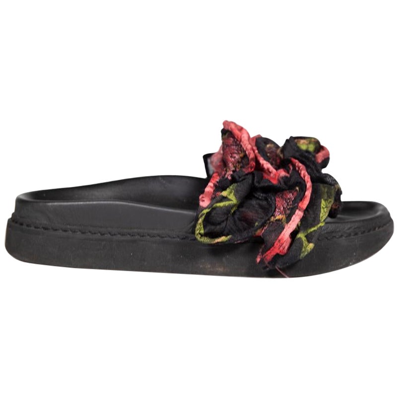 Simone Rocha - Scivoli in jacquard floreale con volant Taglia IT 37 in vendita