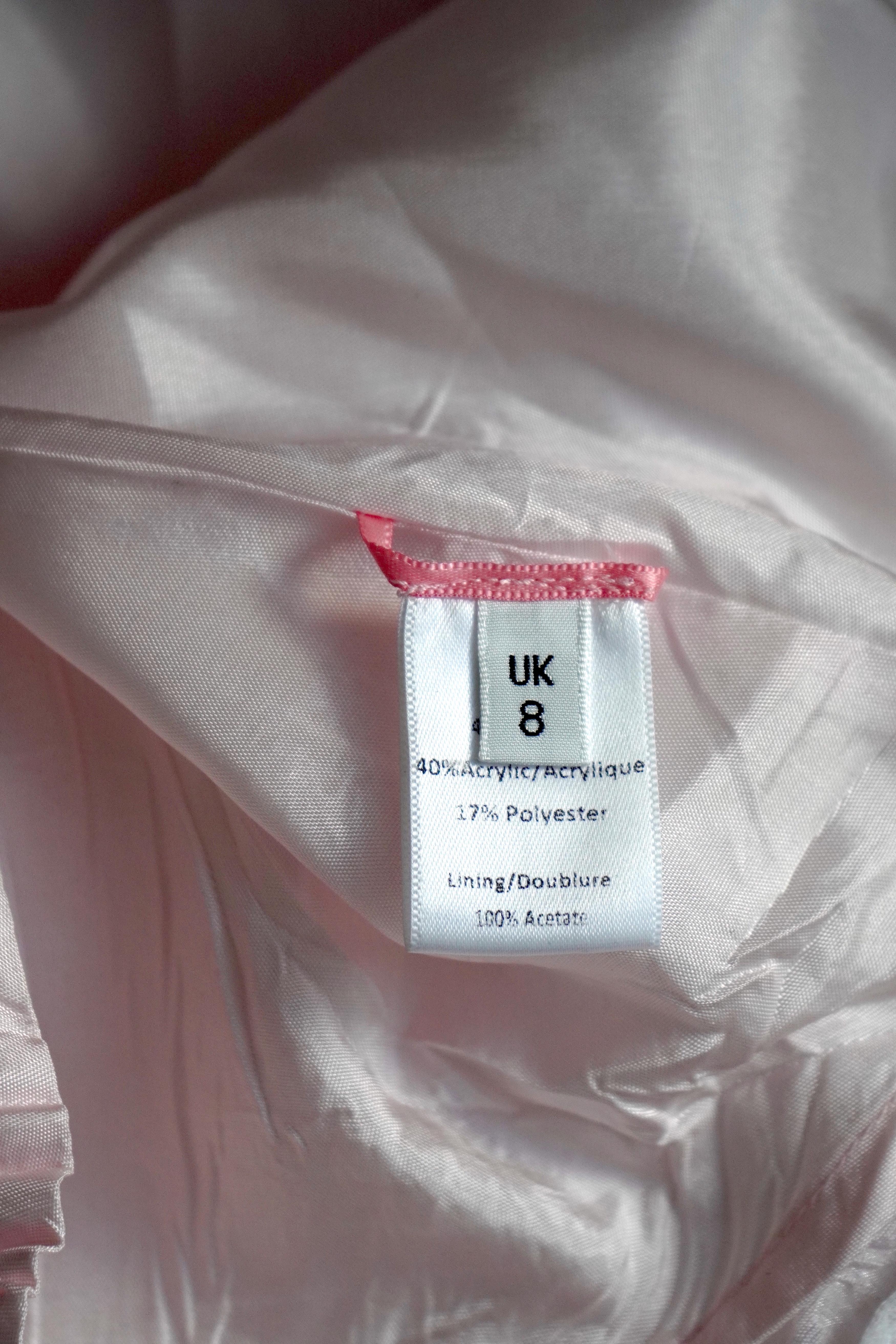Simone Rocha Short Cloqué baby pink Dress, Size UK 8 For Sale 3