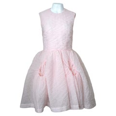 Vintage Simone Rocha Short Cloqué baby pink Dress, Size UK 8