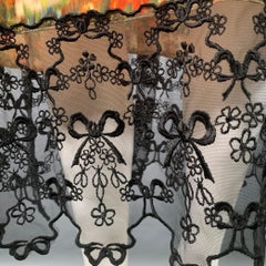 SIMONE ROCHA Größe 8 Mehrfarbig Schwarz Polyester / Elastan Geblümtes Slip-Kleid