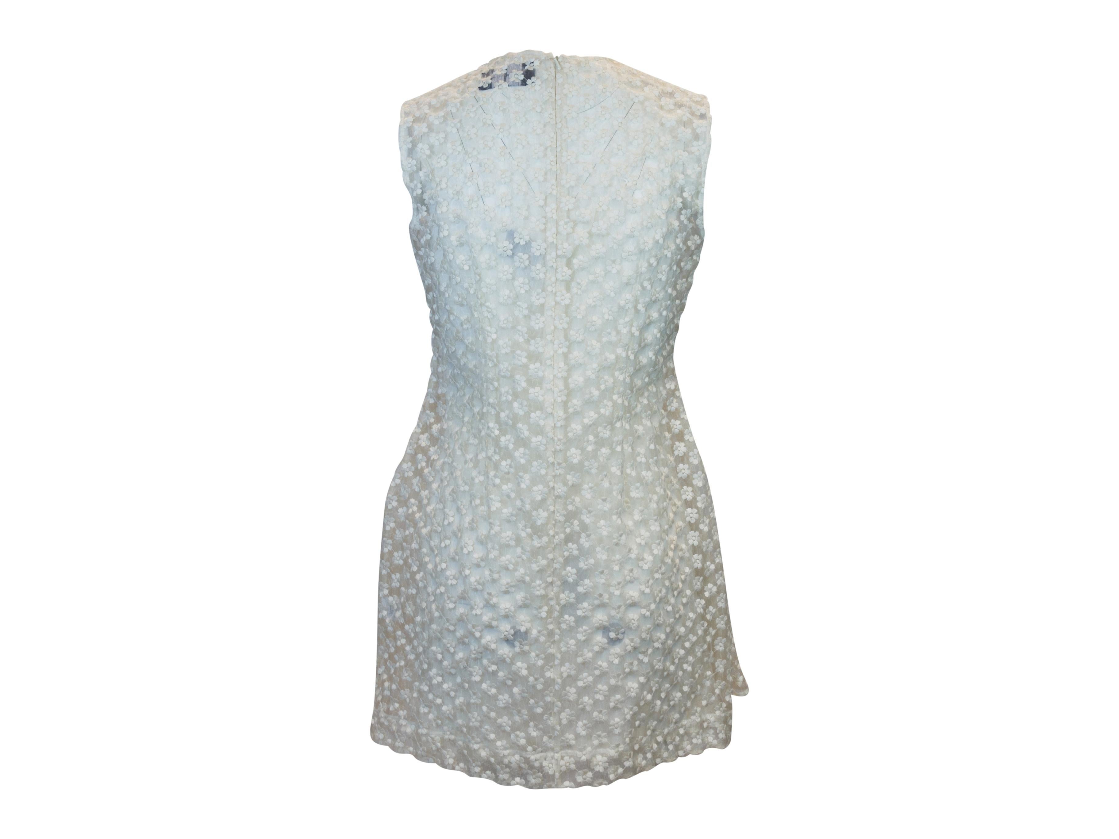 Simone Rocha White Silk Sleeveless Dress In Good Condition In New York, NY