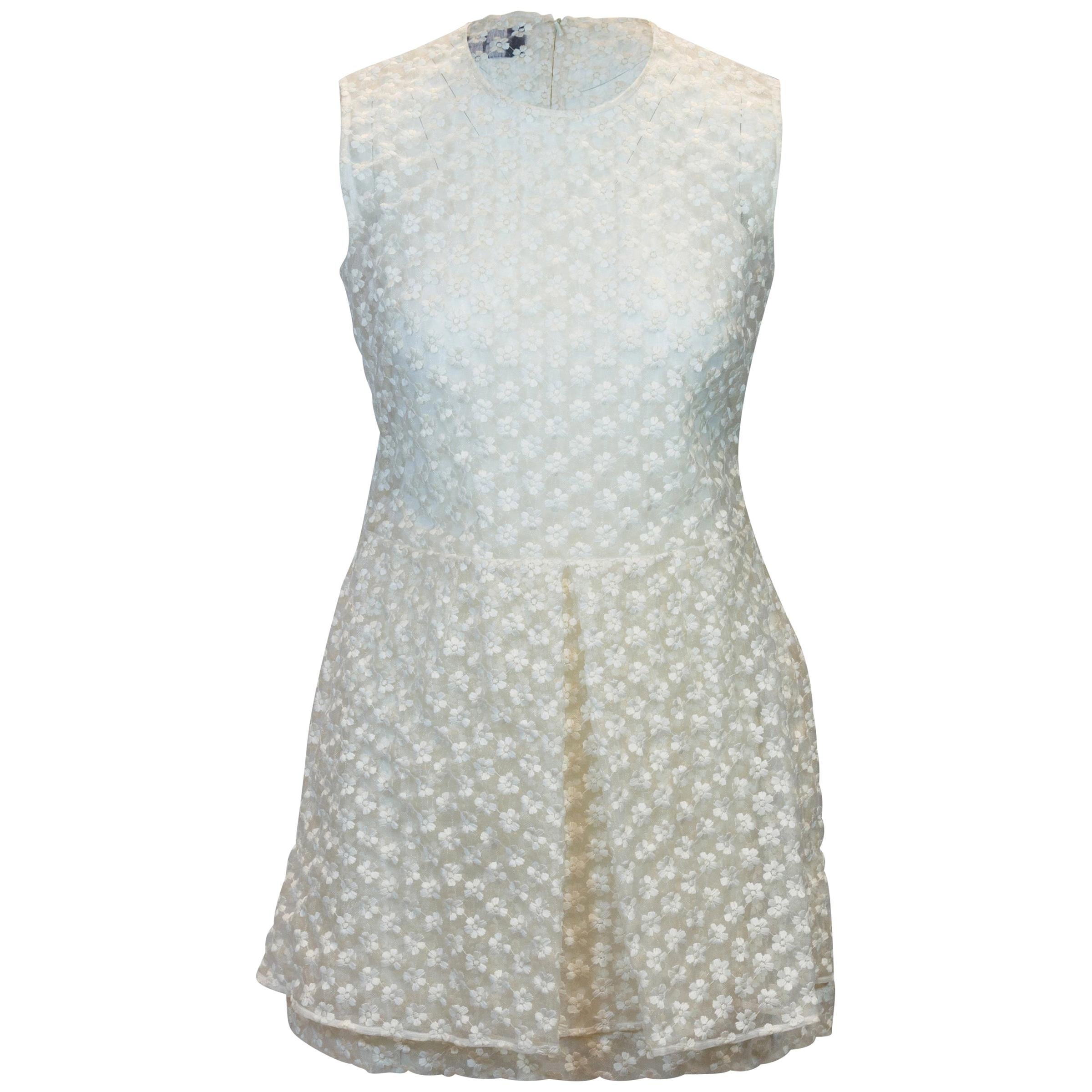 Simone Rocha White Silk Sleeveless Dress