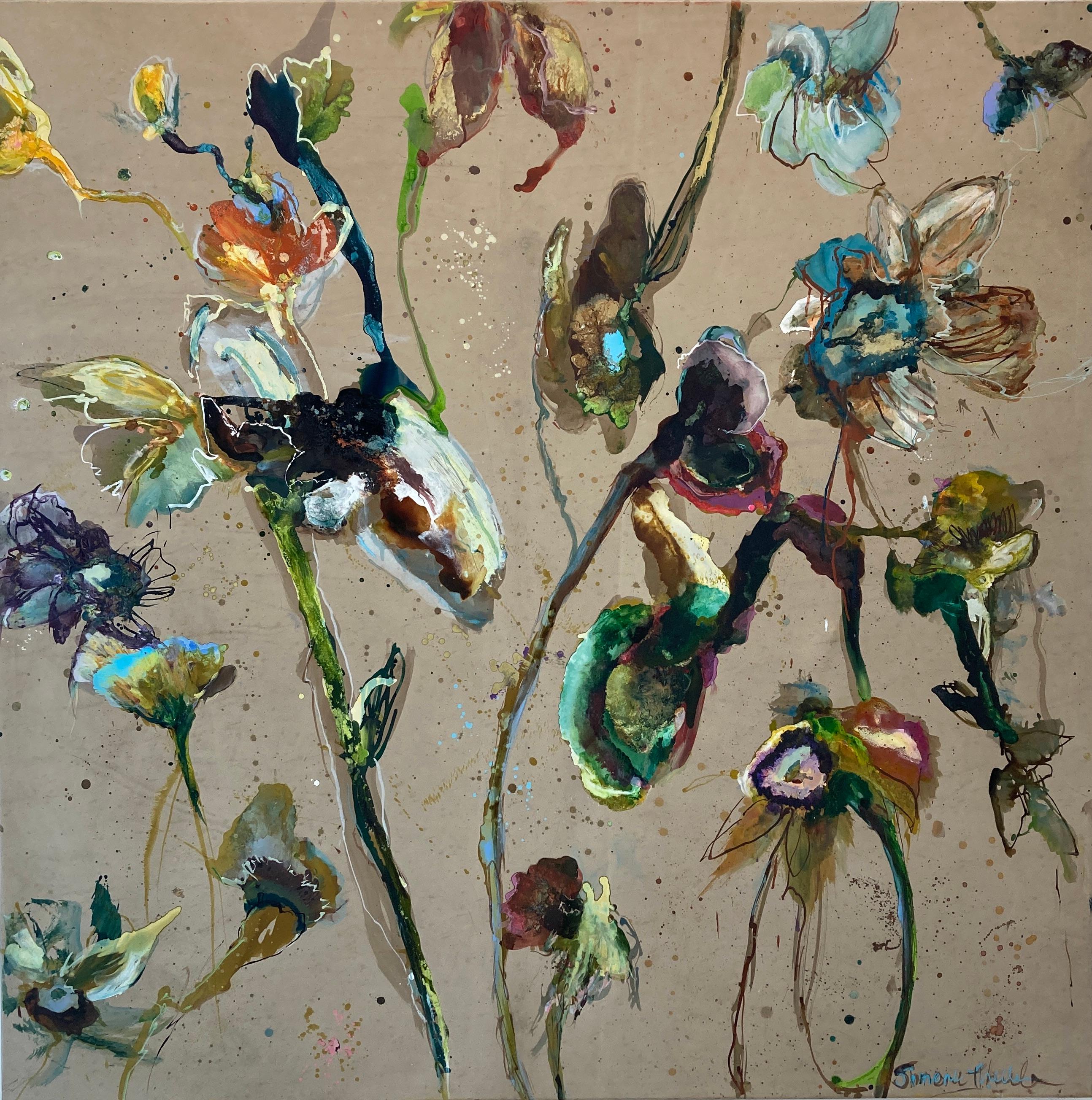 Figurative Painting de Simone Theelen - Florecimiento y perdición