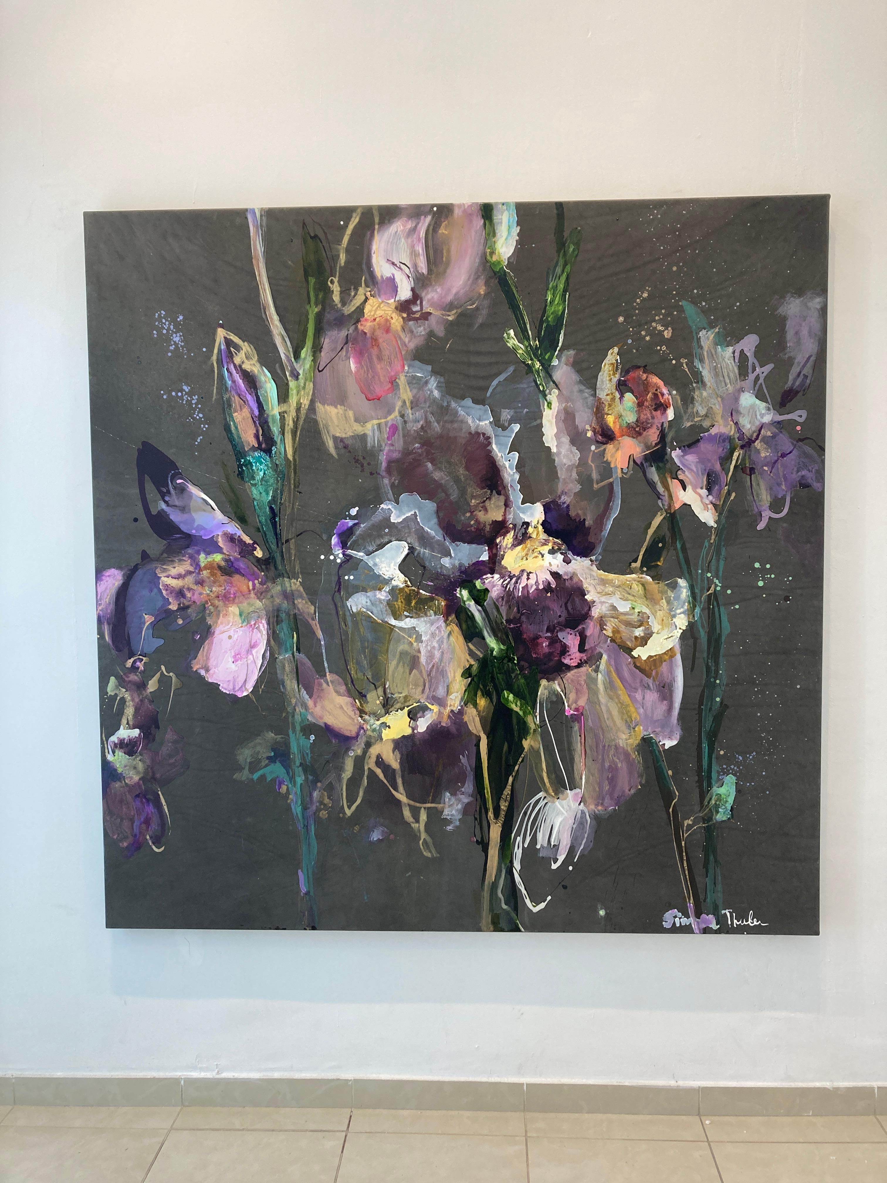 Golden Iris - Painting by Simone Theelen