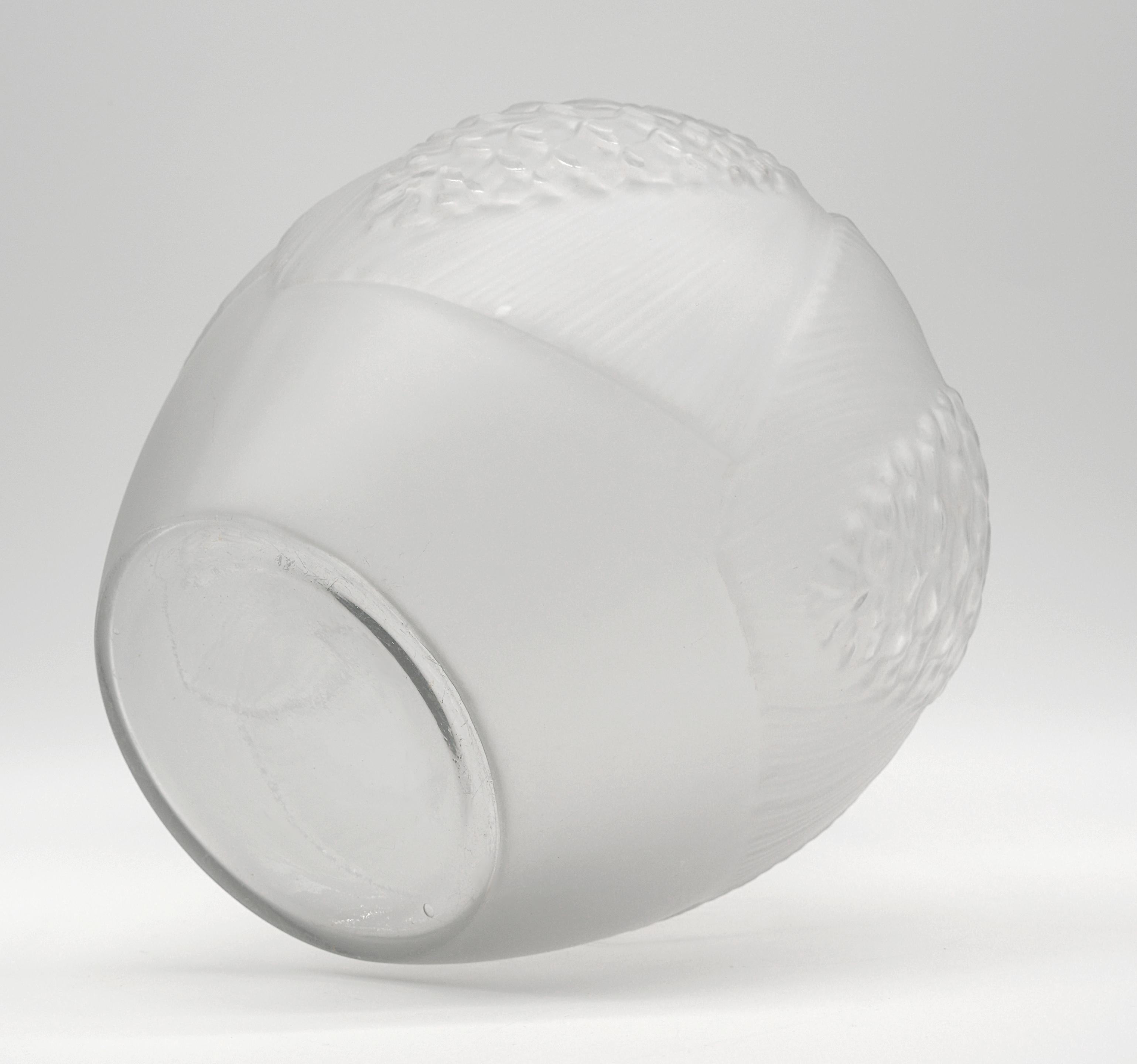 Satinato Simonet Freres Grande Vaso di Vetro 1920 in vendita
