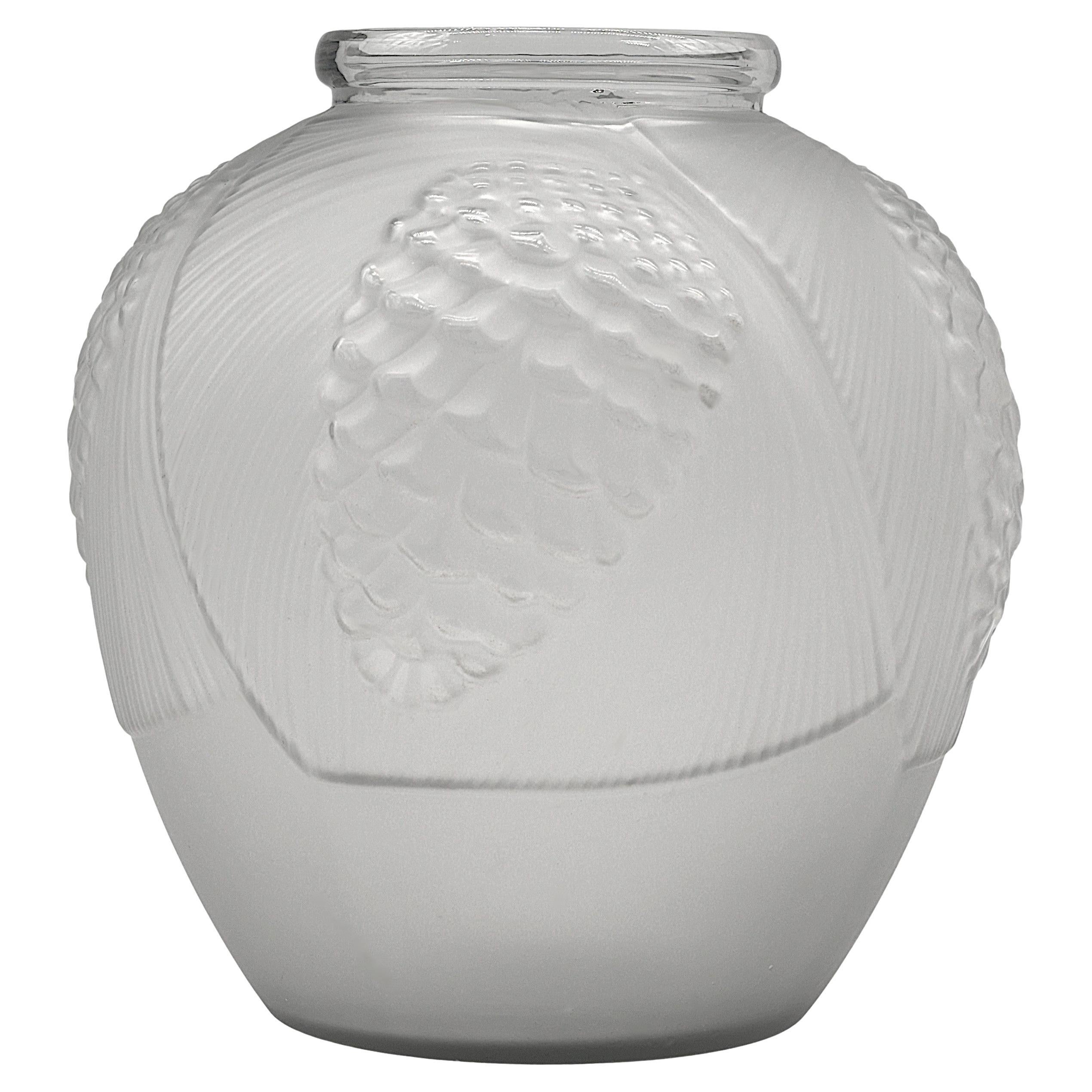 SIMONET Freres Large Glass Vase 1920