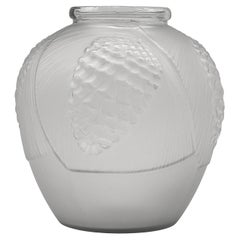 SIMONET Freres Large Glass Vase 1920