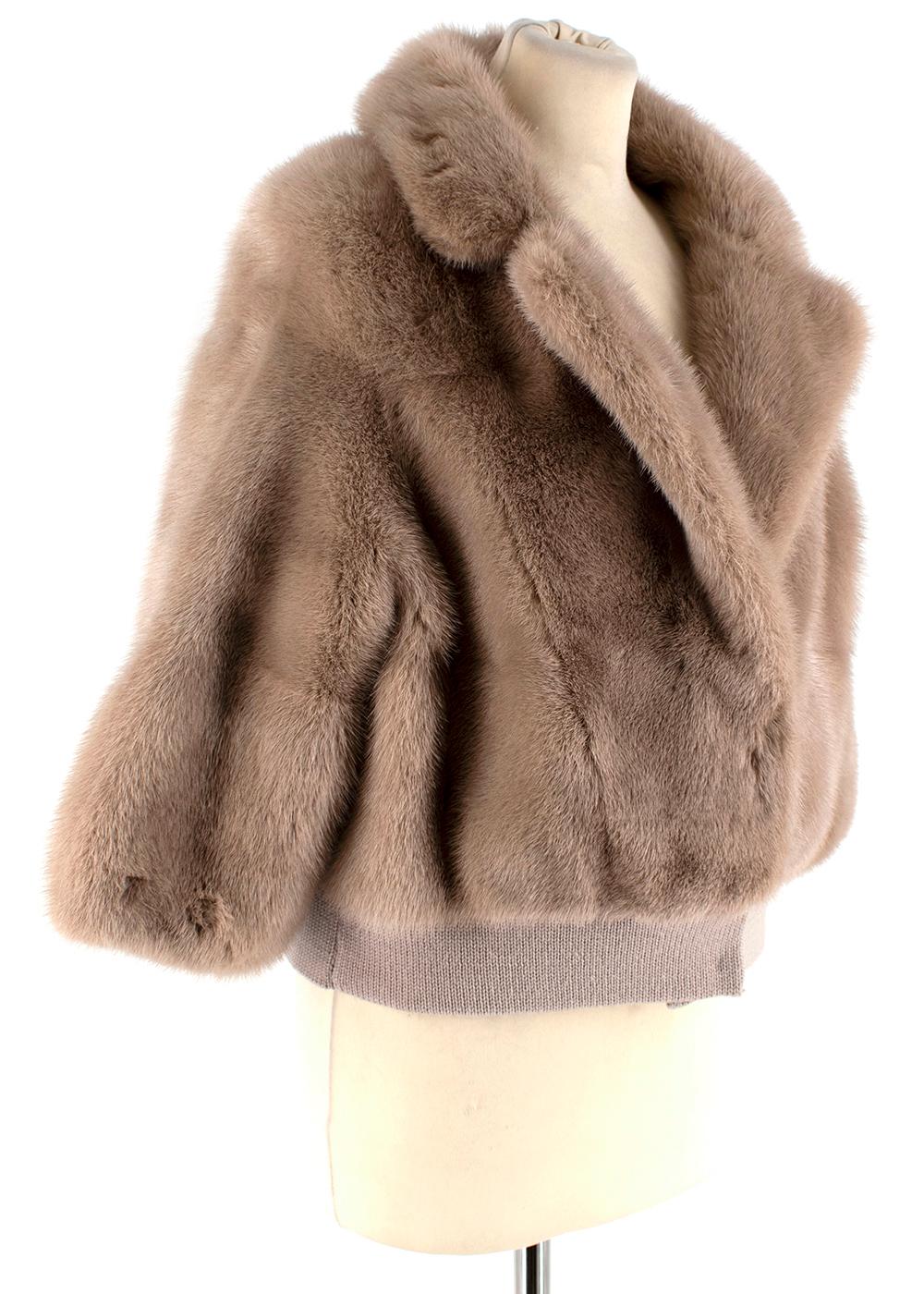 Simonetta Ravizza Beije Mink Fur Jacket  - Size US 4 For Sale 3