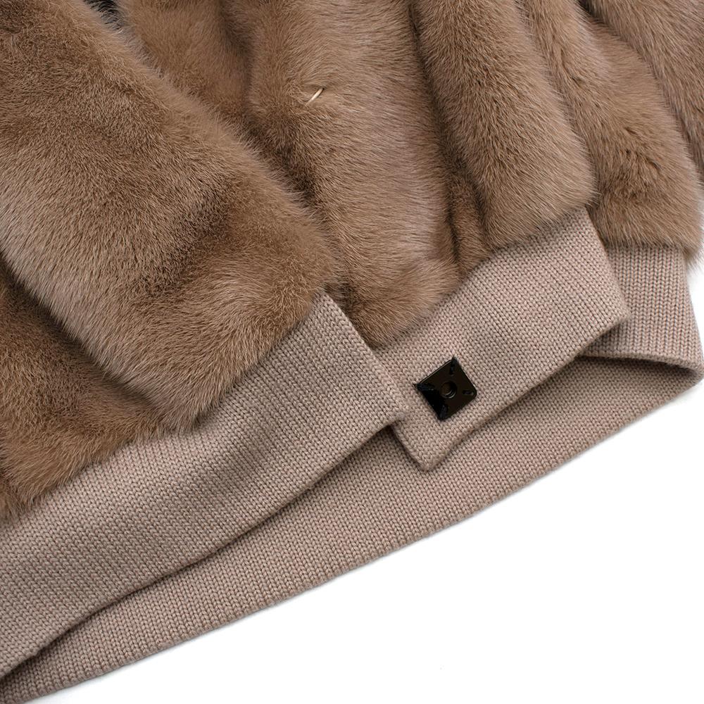 Brown Simonetta Ravizza Beije Mink Fur Jacket  - Size US 4 For Sale