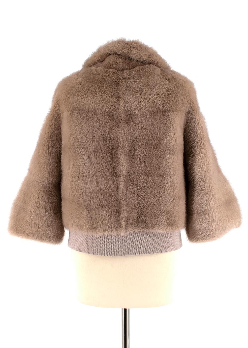 Simonetta Ravizza Beije Mink Fur Jacket  - Size US 4 For Sale 2