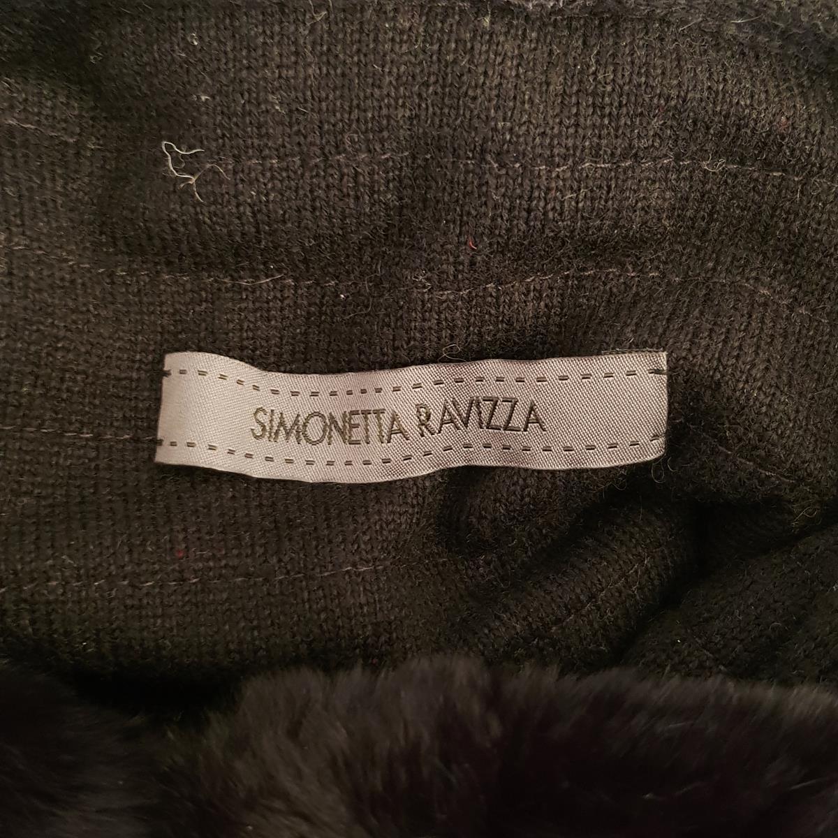 Women's Simonetta Ravizza Black Lapin Fur Jacket M