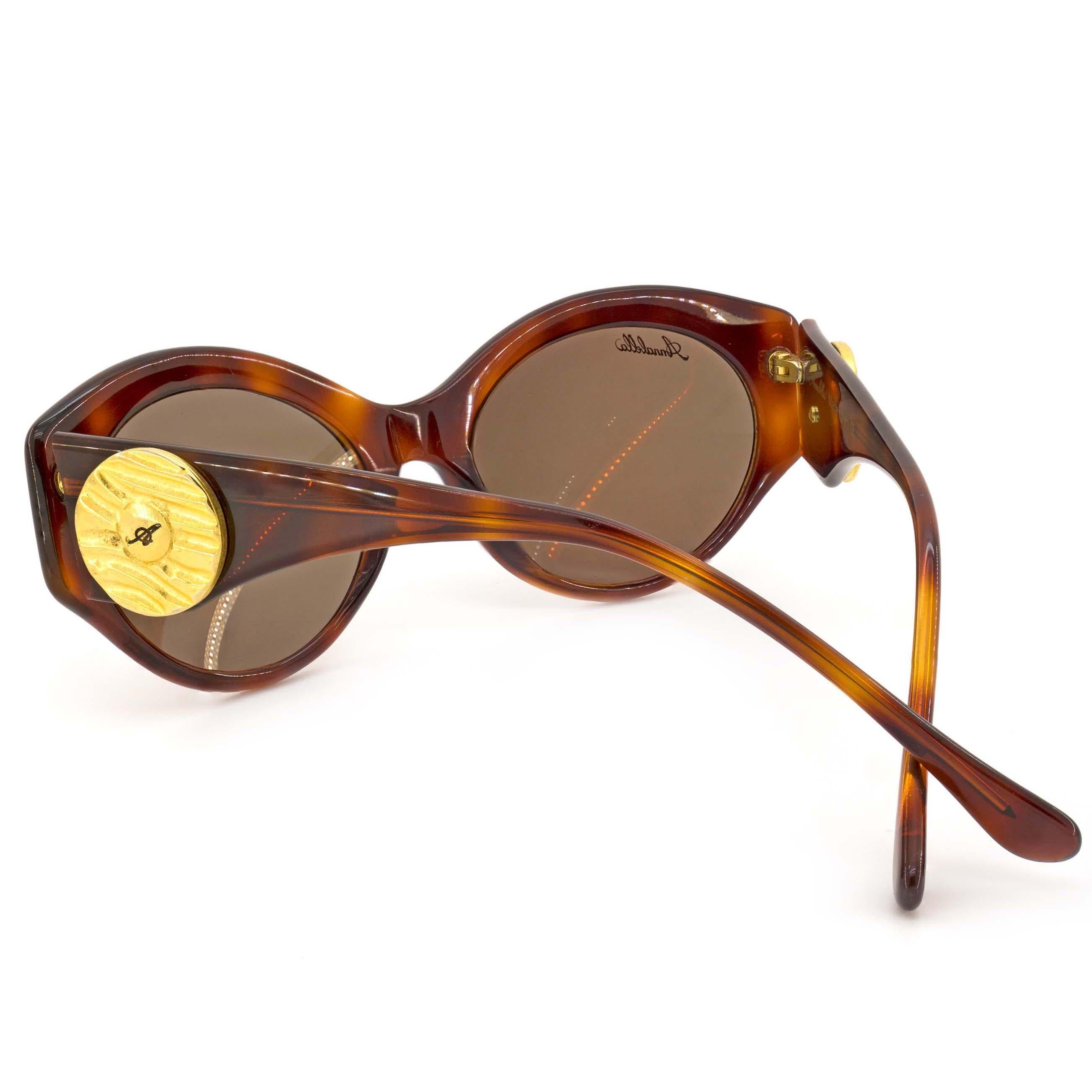 Brown Simonetta Ravizza by Annabella sunglasses 80s For Sale