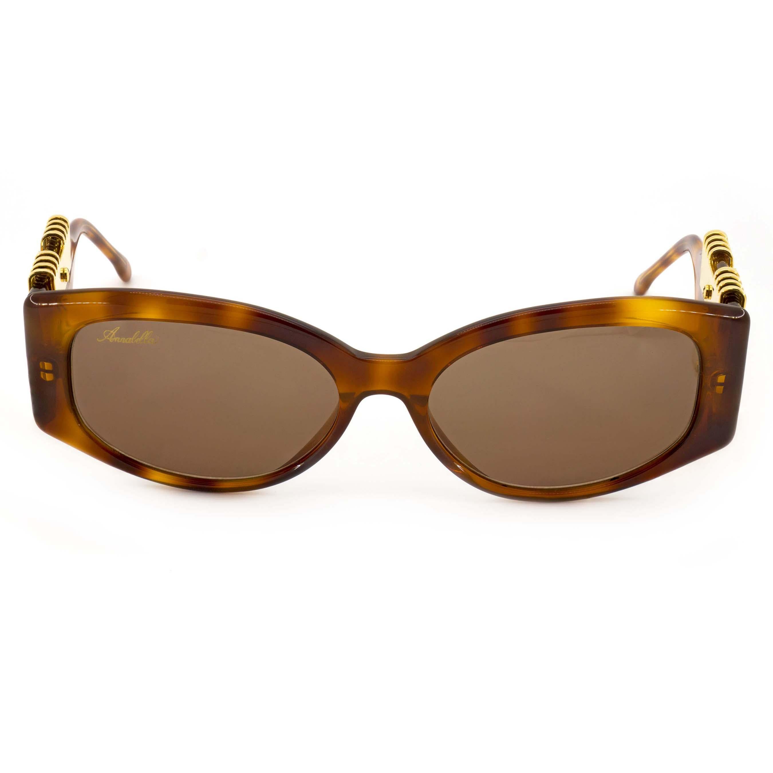 Brown Simonetta Ravizza by Annabella tortoiseshell sunglasses 80s For Sale