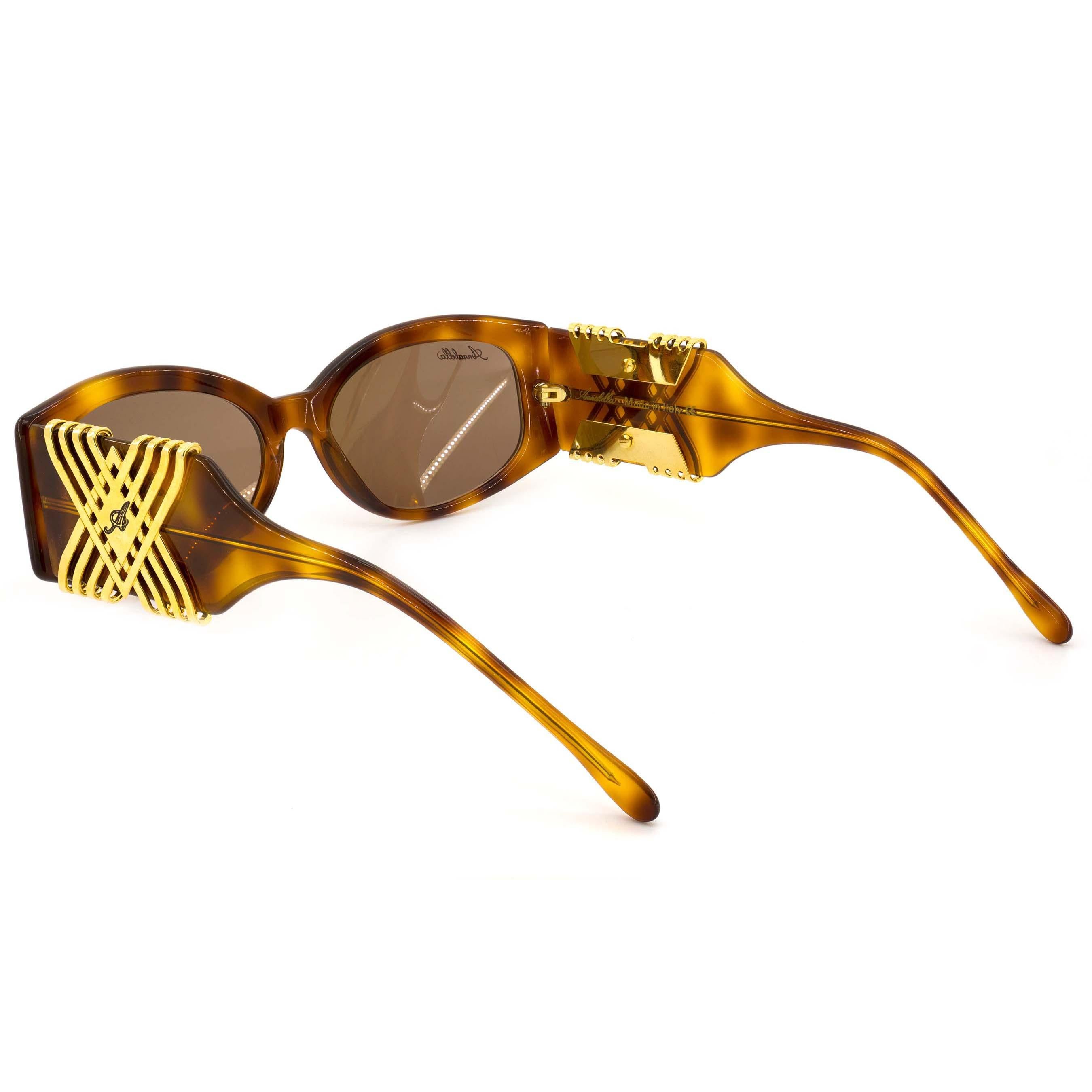 Simonetta Ravizza by Annabella tortoiseshell sunglasses 80s In New Condition For Sale In Santa Clarita, CA