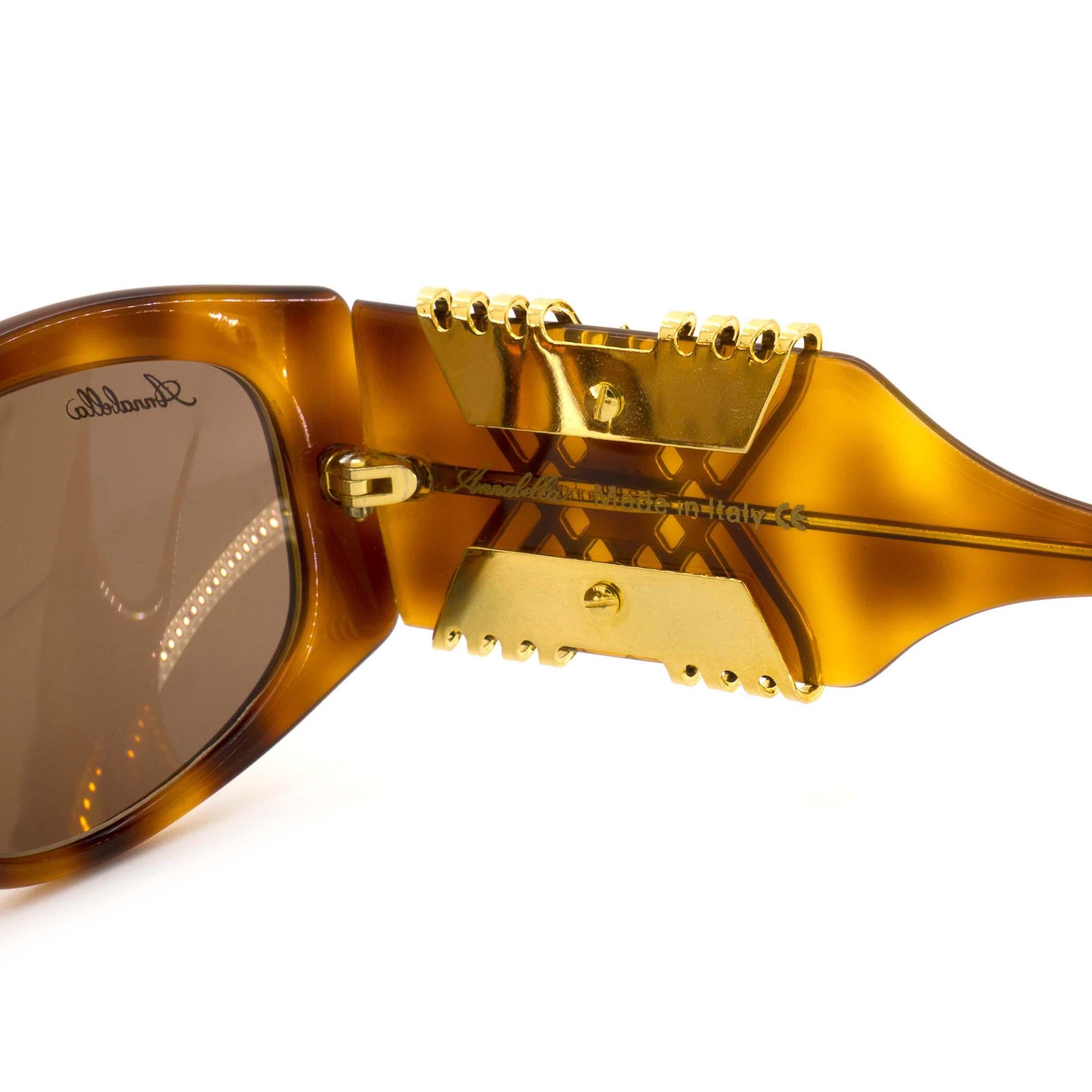 Women's Simonetta Ravizza by Annabella tortoiseshell sunglasses 80s For Sale