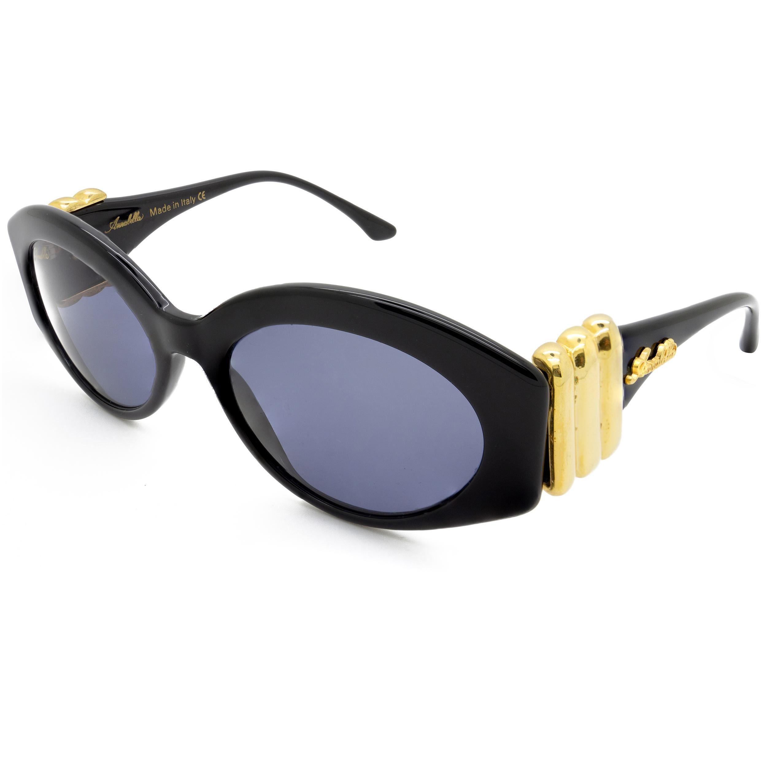 Black Simonetta Ravizza by Annabella vintage sunglasses For Sale