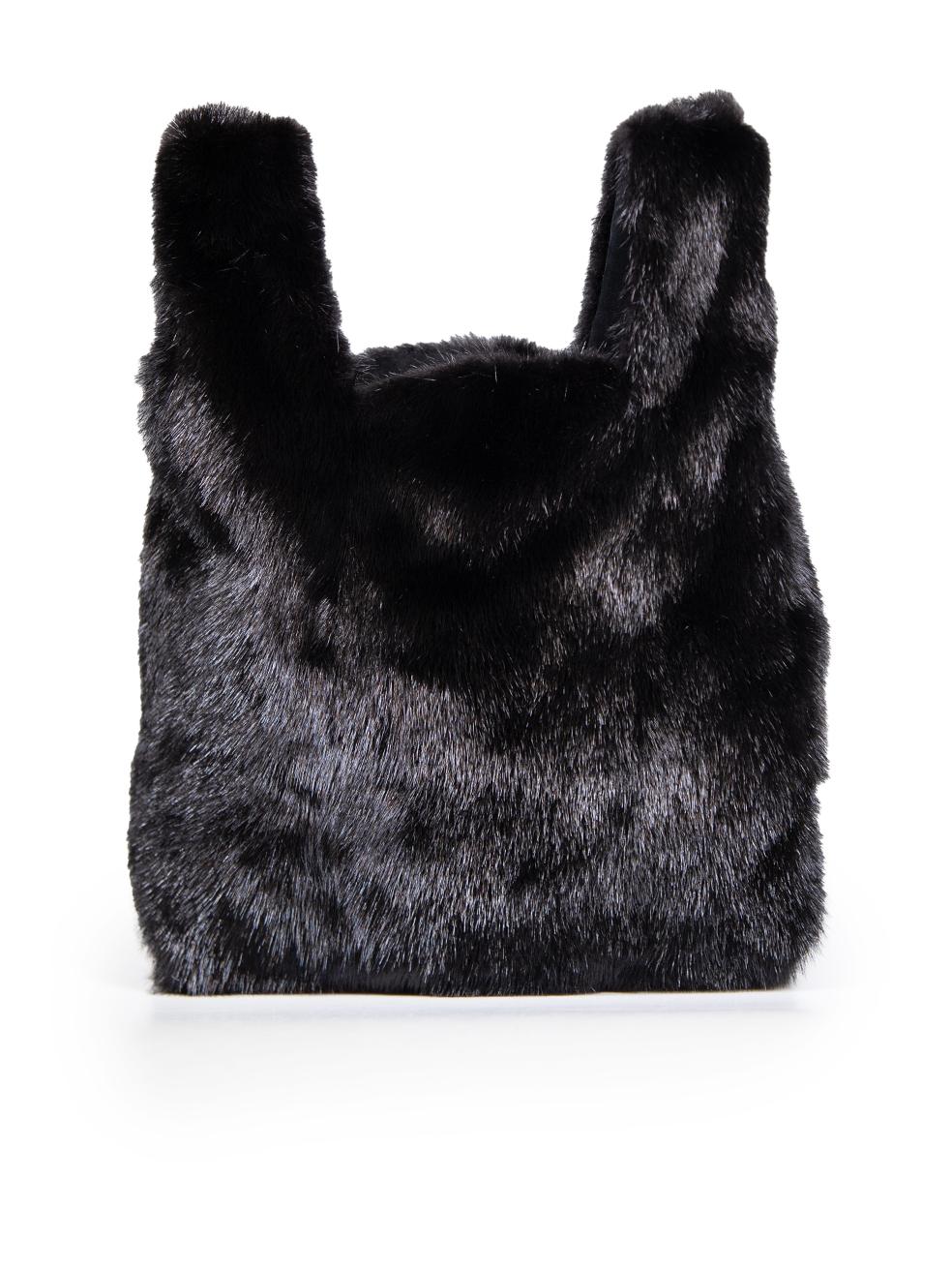 Simonetta Ravizza Furrissima Black Mink Fur Bag In Good Condition In London, GB