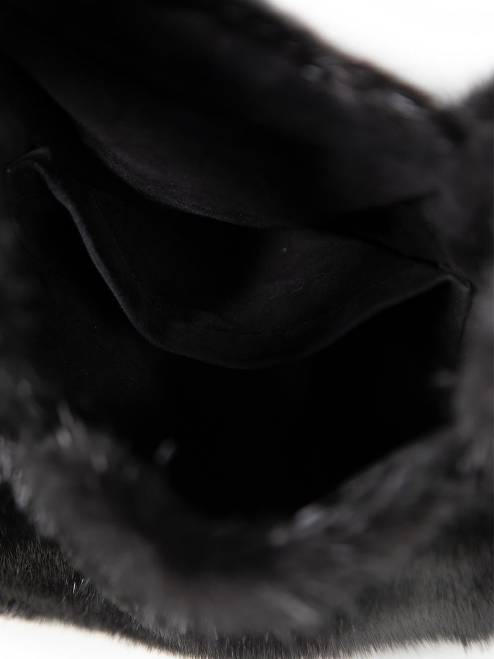 Simonetta Ravizza Furrissima Black Mink Fur Bag 1